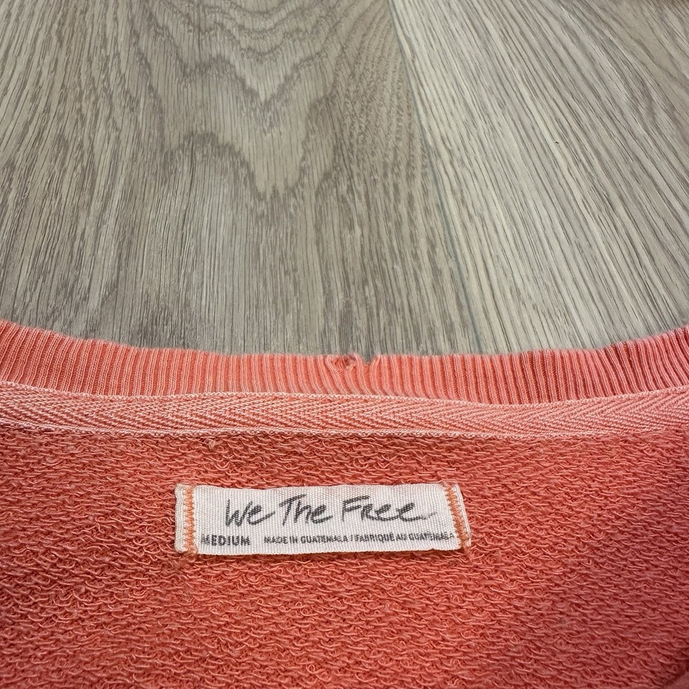 Free People Camden Sweatshirt In Orange Size Medium Oversized - Picture 4 of 9